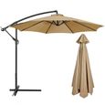 Big Discount 30% Remplacement Tissu Parasol Parasol Canopy Housse pour 3m 6/8x Arm Parapluie Meilleure vente - Brun - 300cm x 8K-0