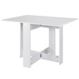 Wiss Surface 103x76cm Table A Manger Pliante Blanc De 4 A 6