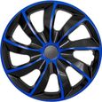 Enjoliveurs de roues 14 " bleu-noir universel 4pcs NRM QUAD-0