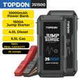 TOPDON JS1500 Booster de Batterie au Lithium Démarreur de Voiture 1500A/12V Jusqu’à 6.5L Essence ou 4L Diesel-0