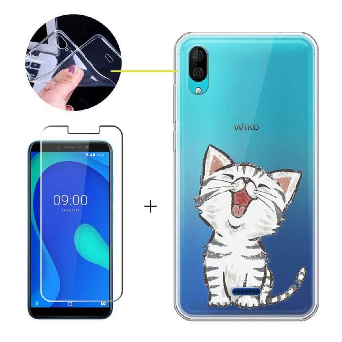 Chat Blanc Coque Pour Wiko Y80 5 99 Etui Ultra Soft Case Tpu Silicone Wiko Y80 5 99 Verre Trempe Achat Film Protect Telephone Pas Cher Avis Et Meilleur Prix Cdiscount