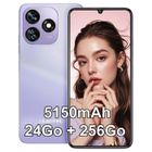 Oukitel C51 Plus Téléphone Portable 24Go + 256Go, Écran 6.8" HD+ 5150mAh 13MP Android 14 Smartphone GPS Double SIM 4G - Violet