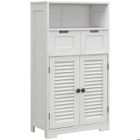 Meuble de Salle de Bain - kleankin - 61x30.5x109.5cm - MDF - blanc