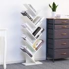 Bibliothèque Étagère de livres - LEMAIJIAJU - Étagère en bois - 10 étagères - Blanc - 50 x 23,5 x 142,5 cm