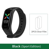 Montre connectée,Bracelet intelligent Original de bande d'oppo 2 couleurs AMOLED écran Smartband Fitness - Type Black N Films