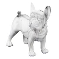 Statue - Statuette - Figurine bouledogue français en résine blanche 19 * 10 * 23cm figurine chien