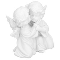Décoration D'Ange Statue D'Ange En Résine Synthétique, Ornement D'Ange Blanc En Luminaire Centre Embrassez l'ange (à droite)