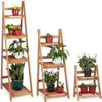 Relaxdays Escalier pour plantes bois échelle plante support intérieur plusieurs niveaux - 4052025970741
