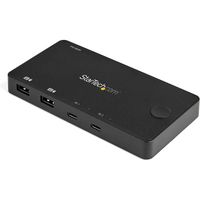 StarTech.com Switch KVM USB-C 2 Ports - Mini-commutateur 4K 60Hz HDMI UHD - Cables Typec C inclus - Auto-alimente - iPad Pro