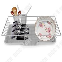 TD® égouttoir vaisselle  – bac à vaisselle en plastique – étendoir pour vaisselle avec bac d’égouttement/Accessoire de cuisine