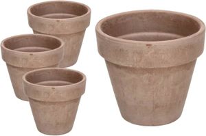 JARDINIÈRE - BAC A FLEUR Pot de fleurs en terre cuite Moka - 11 cm avec bord - Pour l'intérieur et le jardin - KOTARBAU