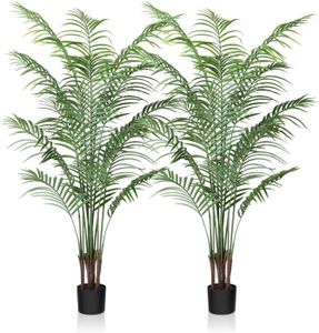 FLEUR ARTIFICIELLE Vert Plante Artificielle Areca Palmier 150 cm Faus
