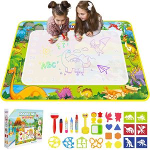 Tapis Dessin Enfant,Tapis Doodle Matte Couleur avec 3 Stylos 3 Tampons