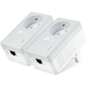 COURANT PORTEUR - CPL CPL AV500 (Débit 500 Mbps), 1 Port Fast Ethernet, Prise Intégrée Version Française, Pack de 2 CPL (TL-PA4015P KIT) Blanc A23