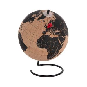 GLOBE TERRESTRE Globe terrestre en liège World 15 x 20 cm