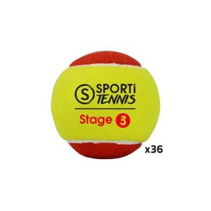 BALLE DE TENNIS Balles de tennis - Sporti France - Stage 3 - Jaune - Adulte - Mixte