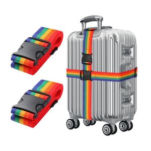 Lot De 2 Sangles élastiques Réglables Pour Bagages - Pour Attacher Valises, Sacs, Accessoires De Voyage