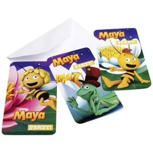 FAIRE-PART - INVITATION amscan - 552358 - 6 Cartes d'Invitation et Enveloppes Maya l'Abeille