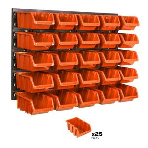 PORTE-OUTILS - ETUI Lot de 25 boîtes S bacs a bec orange pour système 