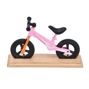 MAISON POUPÉE KEENSO Vélo de maison de poupée 02 015 Dollhouse Mini Bike Modèle De Mini Vélo Composite En Bois Exquis puericulture coffre Rose