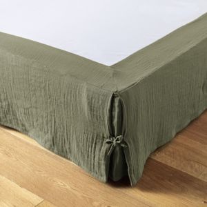 blanc Cache-sommier 1 personne en coton égyptien 400 fils pour 90cm x 190cm 