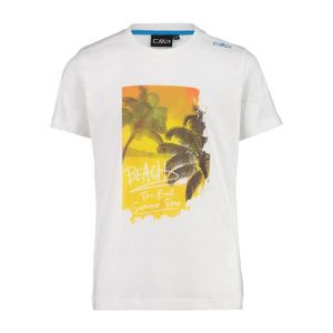 T-SHIRT CMP T- Shirt 100% Coton- Blanc- 128 cm Garçon