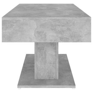 TABLE BASSE ABB Table basse Gris béton 96x50x45 cm Aggloméré - Qqmora - AIR72388