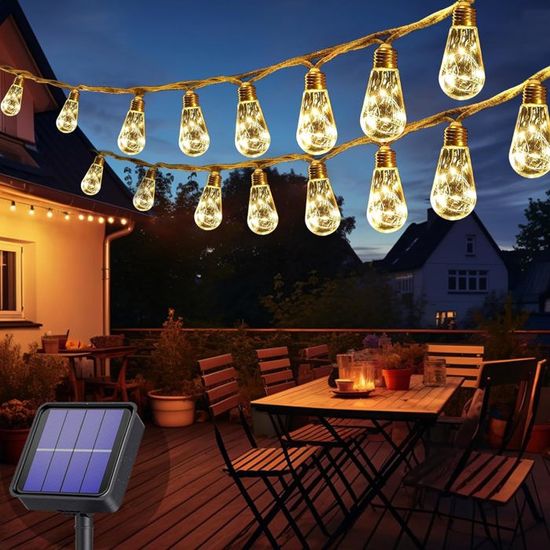 2 Ampoules Solaires Extérieures – Panneau 7 Cm – LED 600 MAh Étanché IP65 – Remplacement Lampe Jardin
