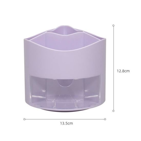 Boîte De Rangement Tiroir Kawaii Pour Bureau - Organisateur Stylos, Fournitures, Blanc Ou Jaune - 4