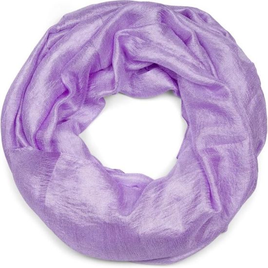 Foulard Rectangulaire Léger Femme Couleur Nude - Style Pashmina Avec Franges