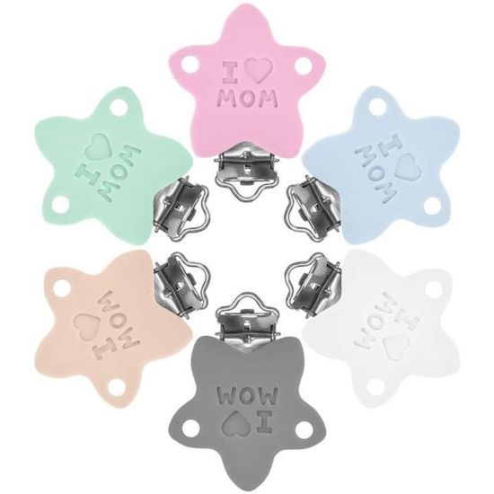 Lot De 1 à 10 Attaches Plastique Pour Tétine, Clips De Bretelle Pour Sucette - Style Crocodile