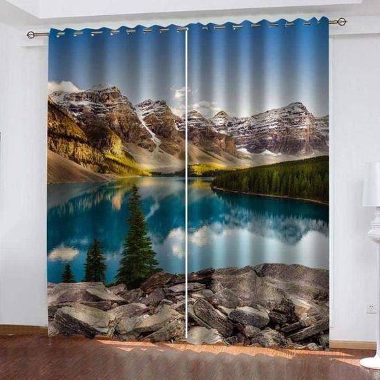 Rideaux Occultants Gaming 140x180 Cm - 2 Panneaux, Imprimé 3D, Lavable, Idéal Chambre Ado Et Salon