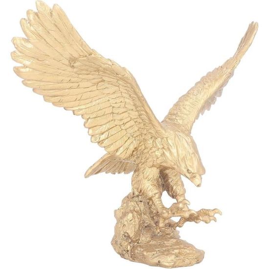 Statue Aigle Nordique En Résine - Déco Bureau, Collection, 15x10.5x3 Cm, Design Élégant