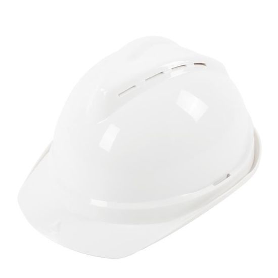 Casque De Chantier Ventilé VEVOR Classe C - Blanc, Conforme EN397 Et ANSI
