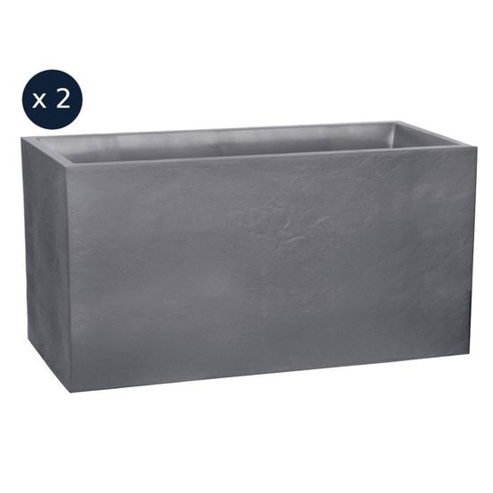 EDA Blumentopf Toskana – Rund, 40 Cm Durchmesser, 23 Liter, Rubinrot, UV-geschützt, Made In France