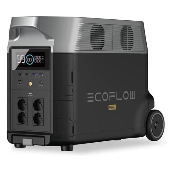 Générateur d'énergie portable EF Ecoflow Delta Pro Batterie pour la maison extensible 3,6 kWh - 25 kWh, grande sortie CA 3600 W,