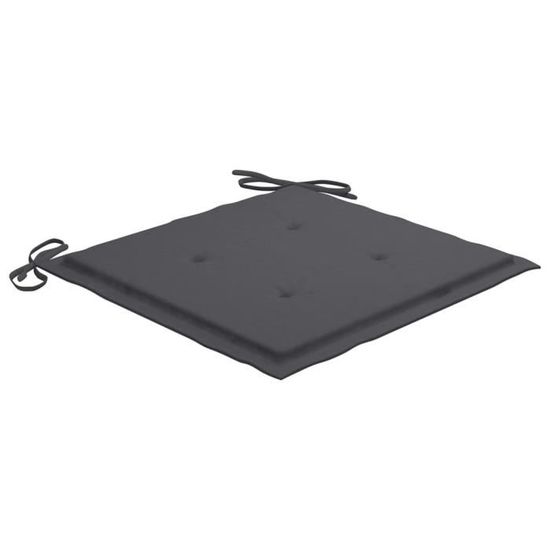 VidaXL Lot De 2 Coussins Dossier Haut Anthracite - Coussin D'extérieur Imperméable Et Anti-glissement