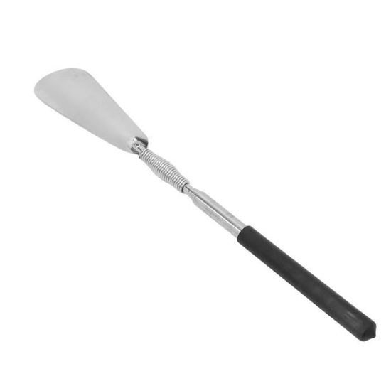 Chausse-pied Rétractable à Long Manche 78 Cm - Aide Pour Personnes âgées, Enceintes - En Bois Et Acier Inoxydable