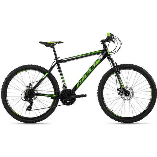 VTT semi-rigide 26" Sharp noir-vert KS Cycling - 21 vitesses - freins à disque - cadre unique en acier