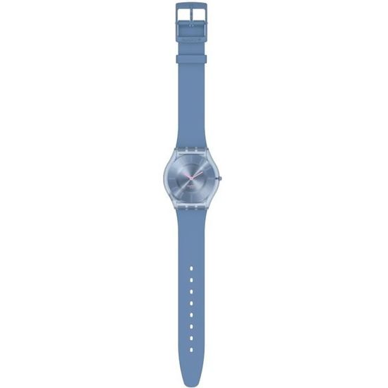 Bracelet silicone / plastique femme - SWATCH - Montre femme Swatch Denim Blue Collection Skin Classic - Couleur de la matière:Trans
