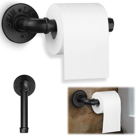 Porte-papier Toilette Mural En Corde De Jute - Style Nautique Industriel - Acier Inox - Fait Main