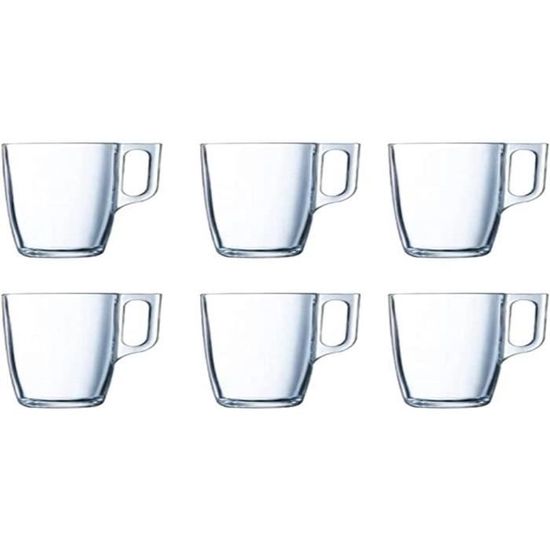 Lot De 4 Tasses Et Soucoupes Opaline Blanc, Petit Déjeuner, Allant Au Four