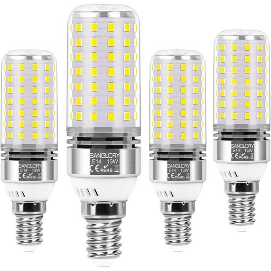 Lot De 6 Ampoules LED E14 - 1000 Lumens - Blanc Froid 6000K - Équivalent 100W - Culot E14