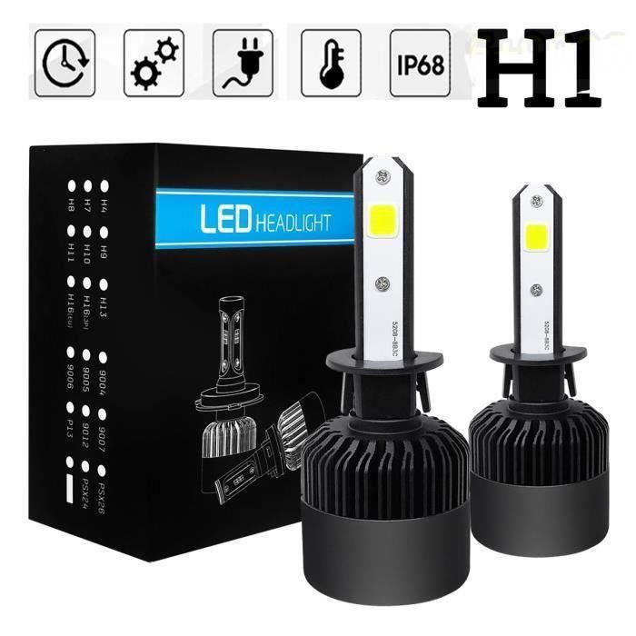 2X H1 LED Ampoules Phare de Voiture Haute Puissance 500W 500000LM Blanc 6000K BLANC @HTP