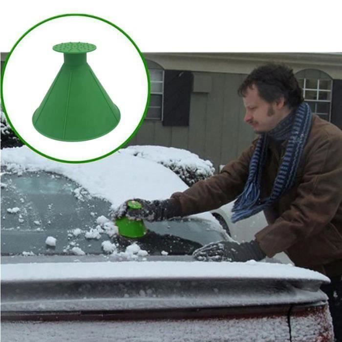 2pcs Déneigeur Pelle magique Grattoir à glace entonnoir pare-brise neige pour voiture