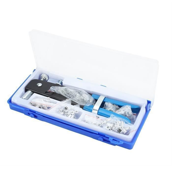 Kit Rivet 86pcs M3-M8 Écrou Outil Kit de rivets aveugles Écrou Pince à riveter -PAI