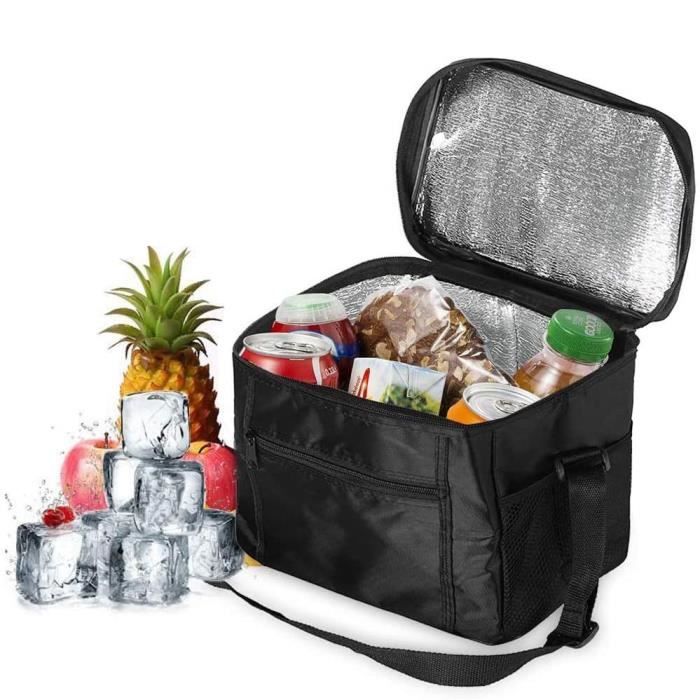 Sac isotherme pliable,Sac isotherme pour pique-nique,sac isotherme extra large,sac isotherme résistant aux fuites,sac isotherm(Noir)