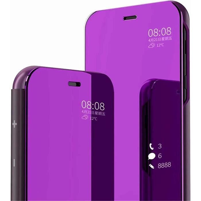 Smart View Coque Xiaomi Redmi Note 11S Redmi Note 11 4G Mode Miroir de Luxe à Rabat Fonction Debout AntiRayures avec Fonctio Q