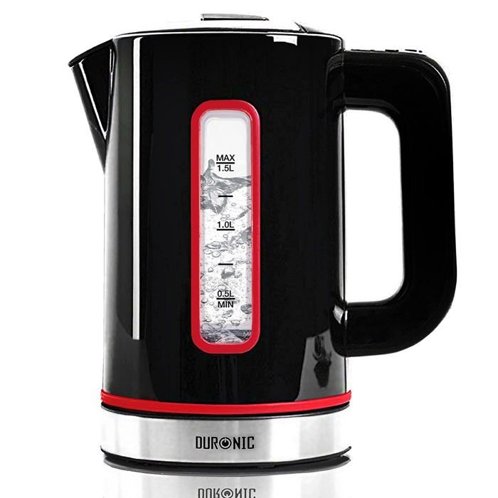 Duronic EK30 Bouilloire électrique de 3000W avec température réglable et thermostat – 40° / 60° / 80° / 100° C – 1,5L - Double Paroi