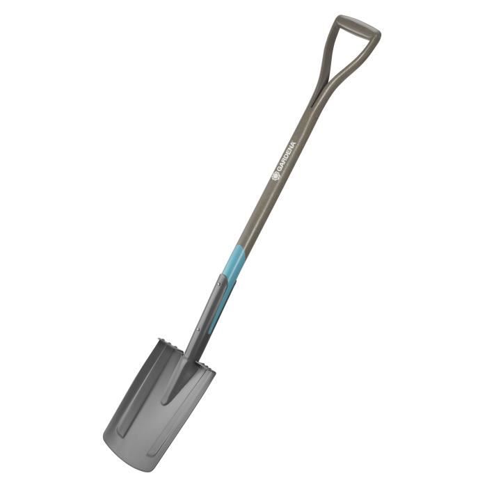 GARDENA Bêche à bord droit NatureLine® – Manche bois 100% FSC® – Poignée ergo en D – Lame acier trempé – Garantie 10 ans (17000-20)